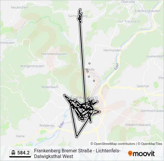 584.2 S-Bahn Line Map