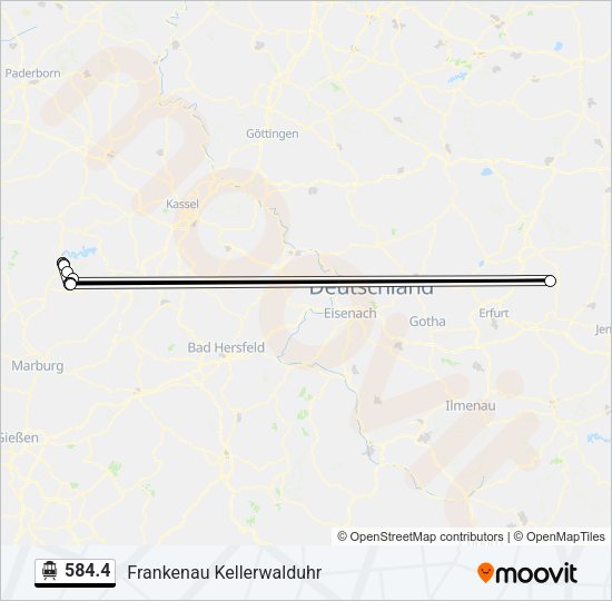 S-Bahn 584.4: карта маршрута