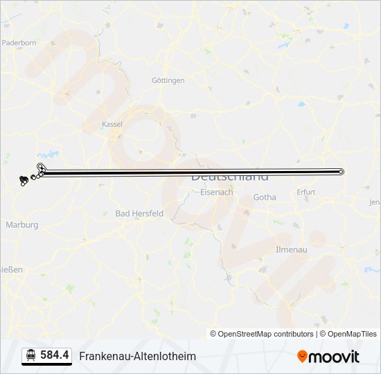 S-Bahn 584.4: карта маршрута