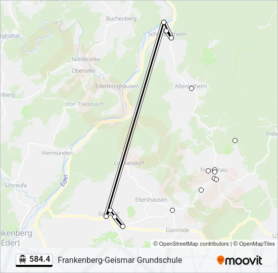584.4 S-Bahn Line Map