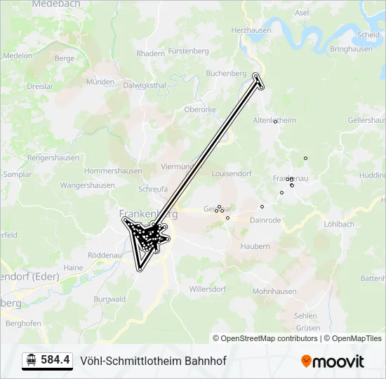 584.4 S-Bahn Line Map