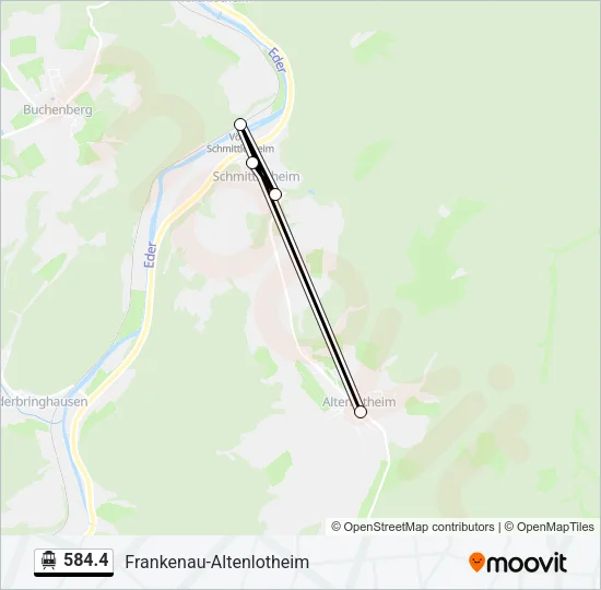 584.4 S-Bahn Line Map