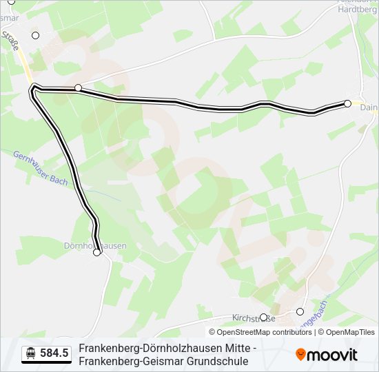 S-Bahn 584.5: карта маршрута