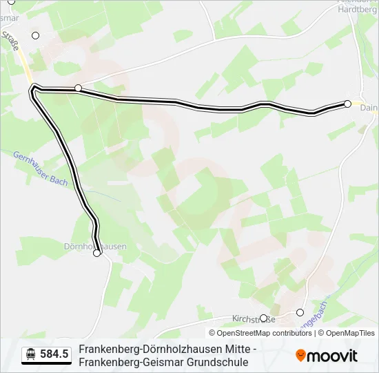 584.5 S-Bahn Line Map