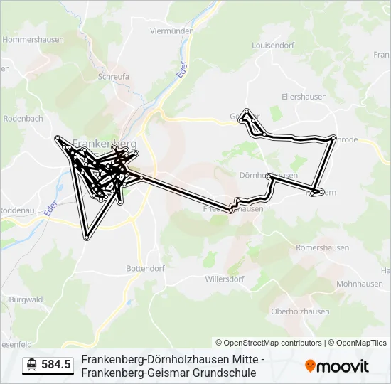 584.5 S-Bahn Line Map
