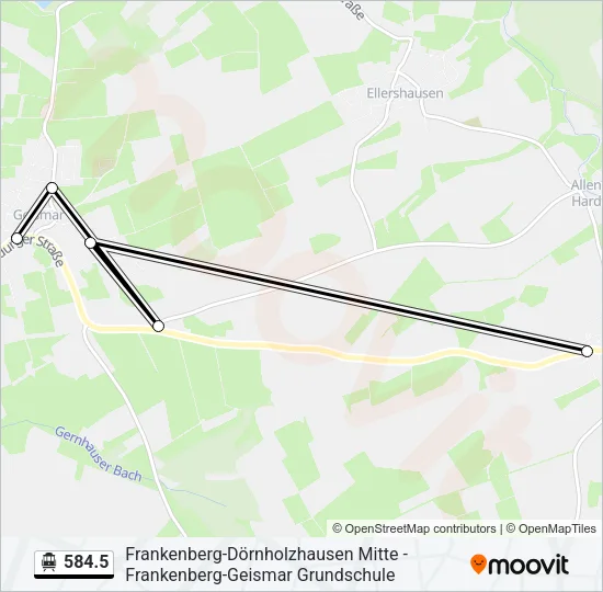 584.5 S-Bahn Line Map