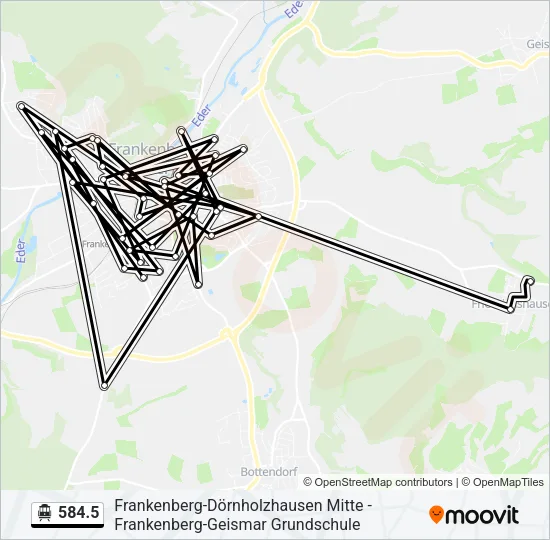 584.5 S-Bahn Line Map