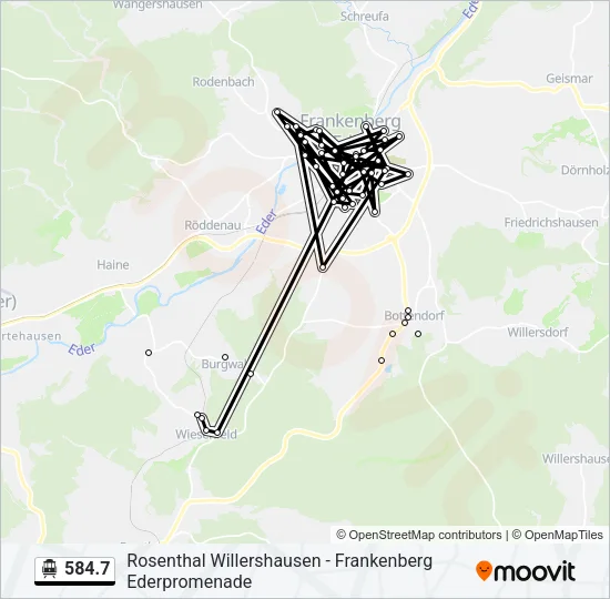 584.7 S-Bahn Line Map