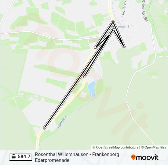 584.7 S-Bahn Line Map
