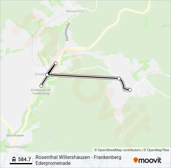 584.7 S-Bahn Line Map
