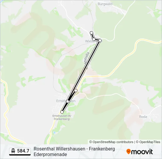 584.7 S-Bahn Line Map