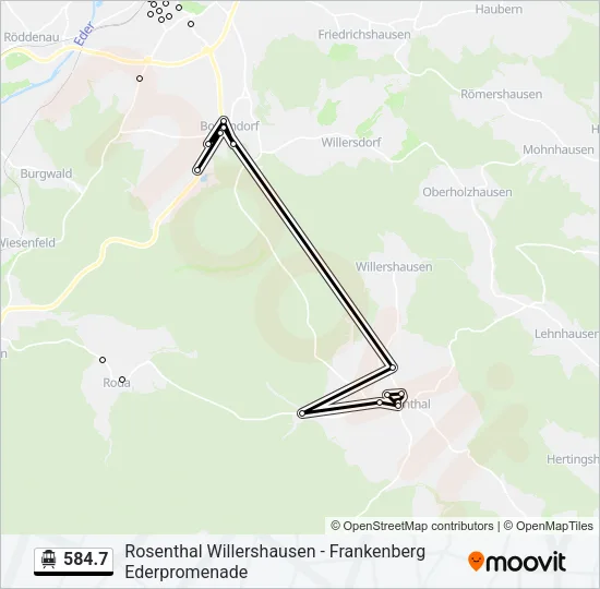 584.7 S-Bahn Line Map
