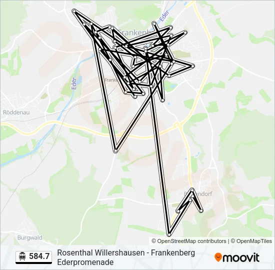 584.7 S-Bahn Line Map