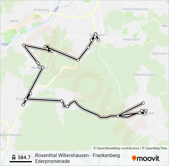 584.7 S-Bahn Line Map