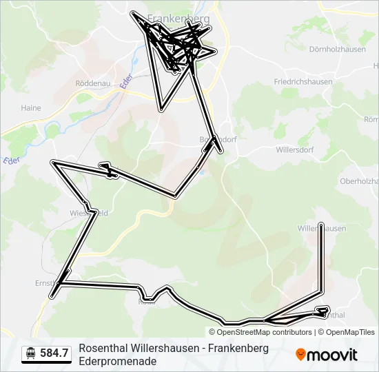 584.7 S-Bahn Line Map