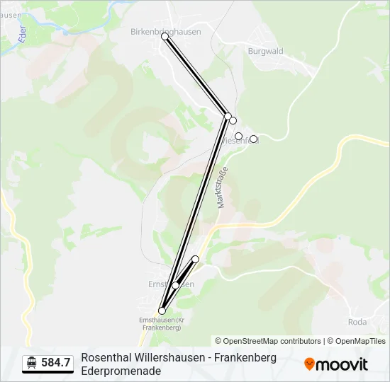 584.7 S-Bahn Line Map
