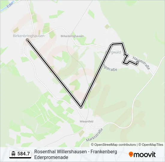 584.7 S-Bahn Line Map