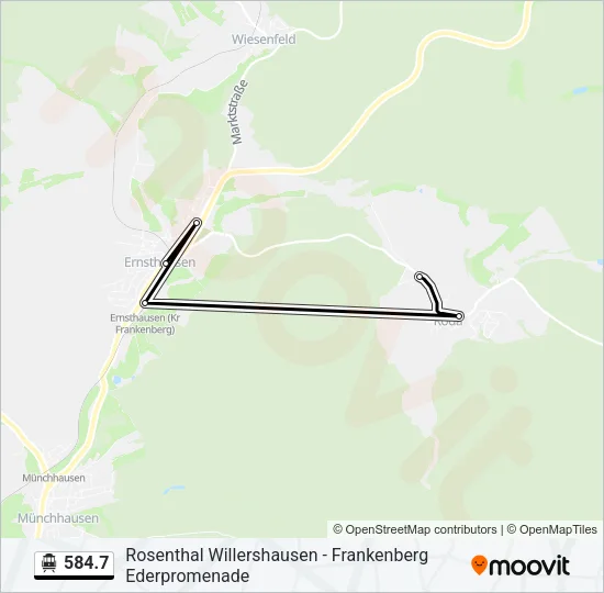 584.7 S-Bahn Line Map