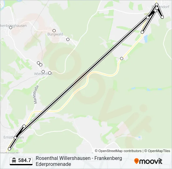 584.7 S-Bahn Line Map
