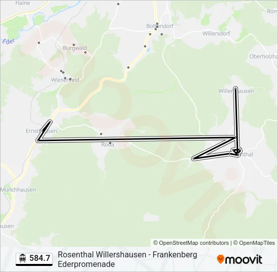 584.7 S-Bahn Line Map