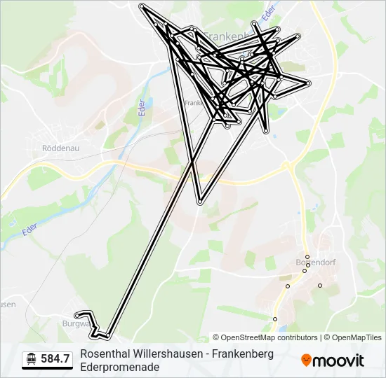 584.7 S-Bahn Line Map