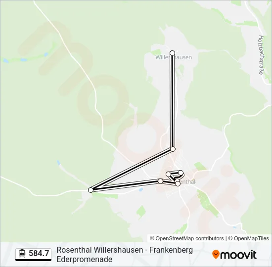 584.7 S-Bahn Line Map