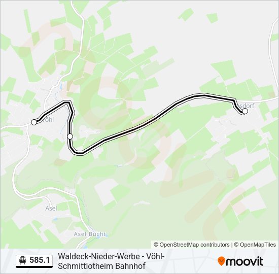 S-Bahn 585.1: карта маршрута