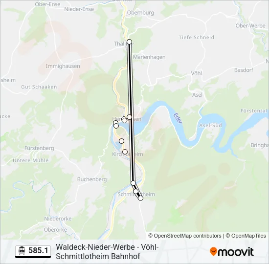 585.1 S-Bahn Line Map