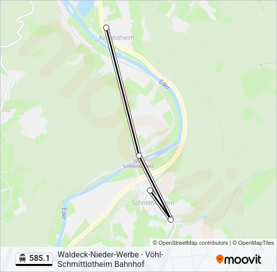 S-Bahn 585.1: карта маршрута