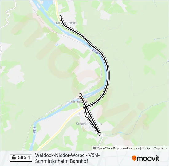 S-Bahn 585.1: карта маршрута