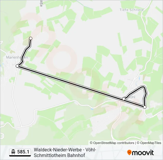 S-Bahn 585.1: карта маршрута