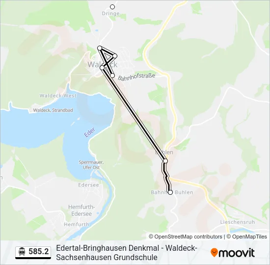 S-Bahn 585.2: карта маршрута