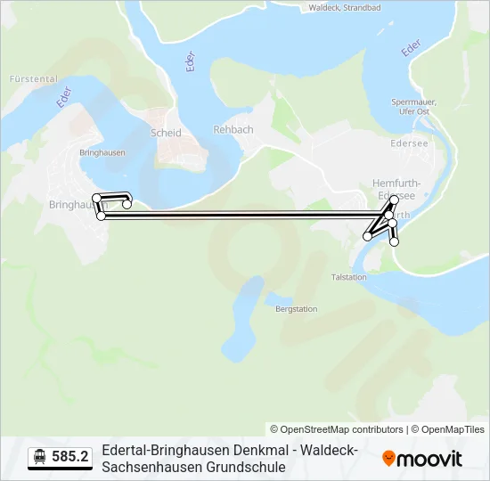 S-Bahn 585.2: карта маршрута