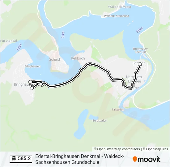 S-Bahn 585.2: карта маршрута