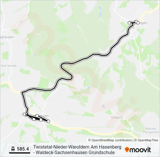 S-Bahn 585.4: карта маршрута