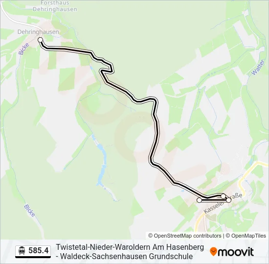 S-Bahn 585.4: карта маршрута