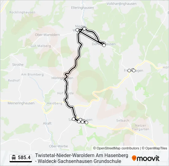 S-Bahn 585.4: карта маршрута