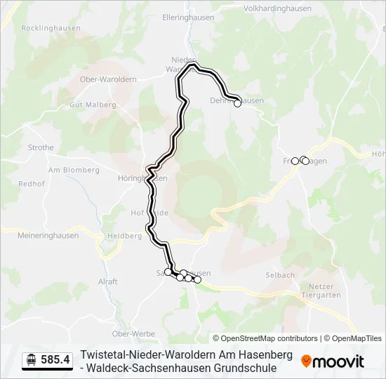 S-Bahn 585.4: карта маршрута