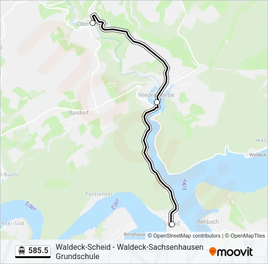 S-Bahn 585.5: карта маршрута