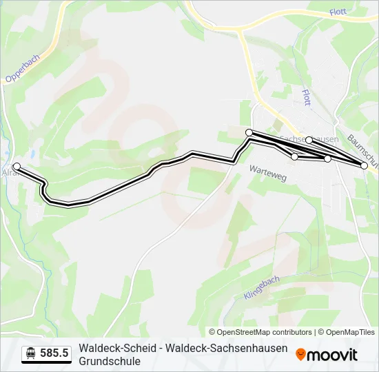 S-Bahn 585.5: карта маршрута