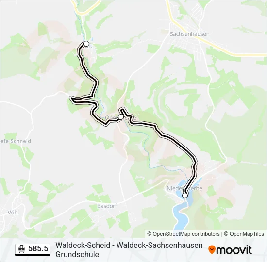 S-Bahn 585.5: карта маршрута
