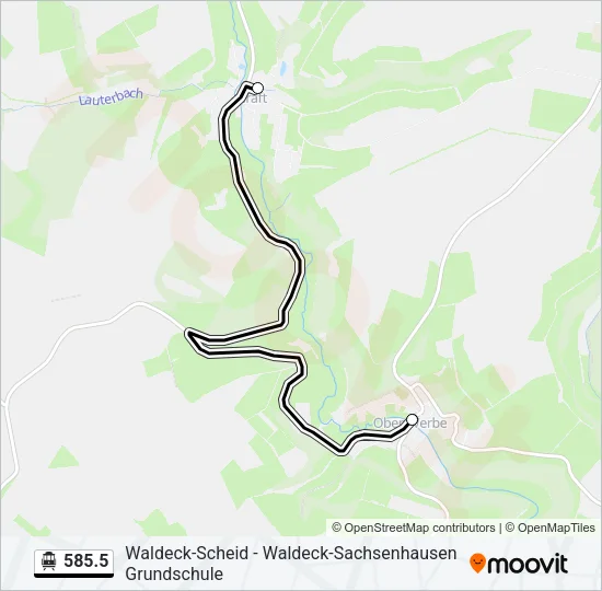 S-Bahn 585.5: карта маршрута