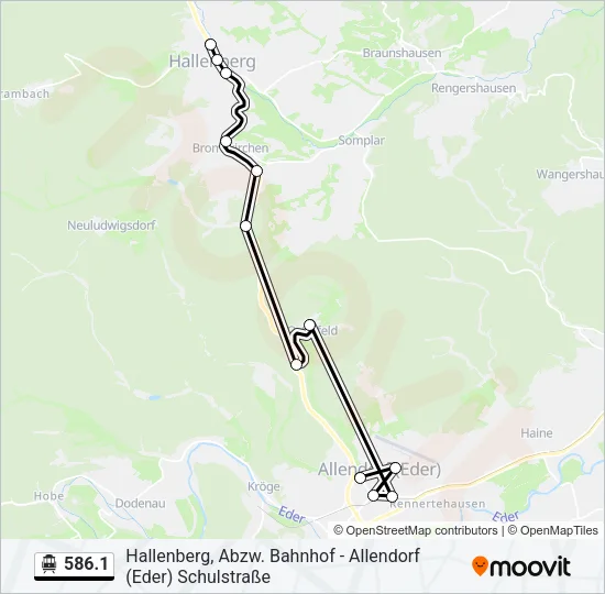 586.1 S-Bahn Line Map