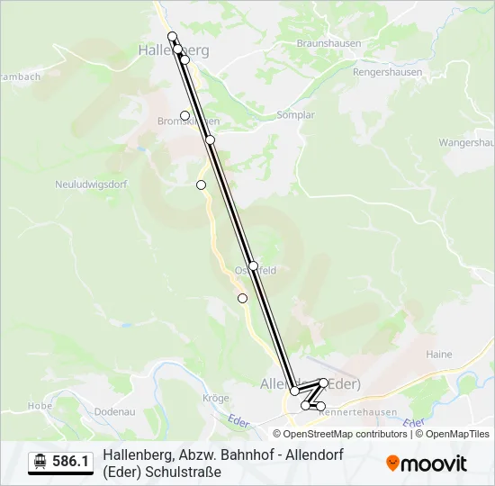 586.1 S-Bahn Line Map