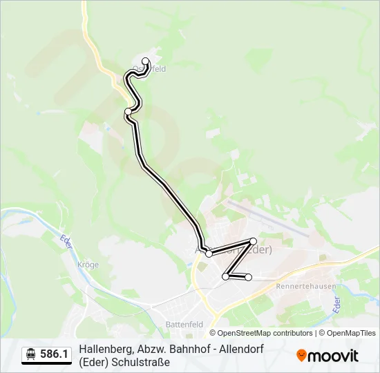 586.1 S-Bahn Line Map