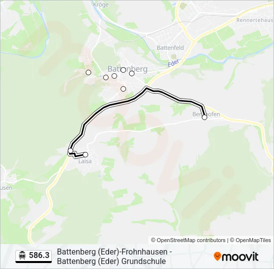 586.3 S-Bahn Line Map