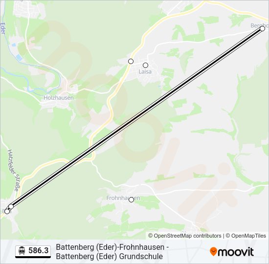 S-Bahn 586.3: карта маршрута
