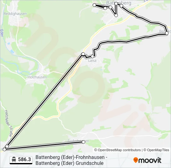 586.3 S-Bahn Line Map