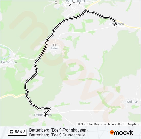 S-Bahn 586.3: карта маршрута