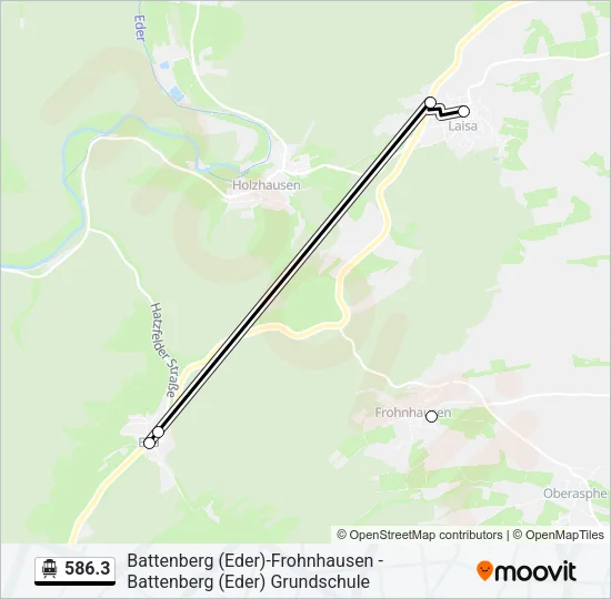 S-Bahn 586.3: карта маршрута